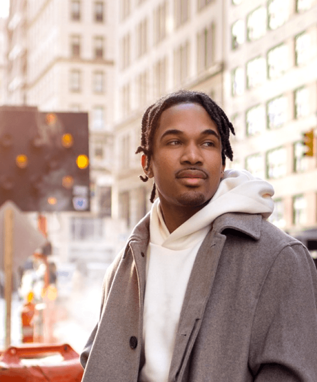 Person in urban environment