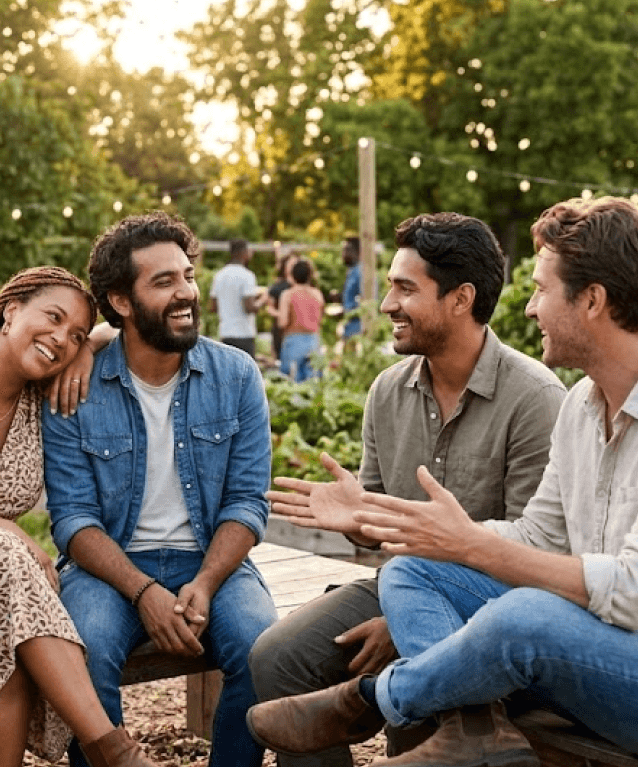 Community gathering outdoors